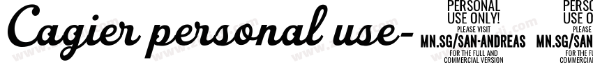 Cagier personal use字体转换